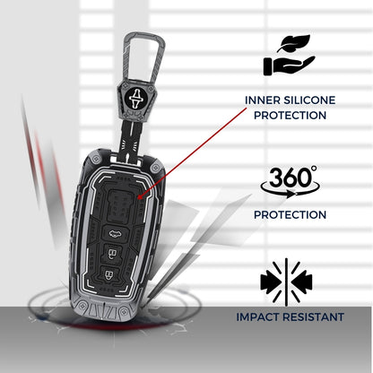 Toyota Metal Armor Car Key Cover Key Cover with Keychain (Type M4)