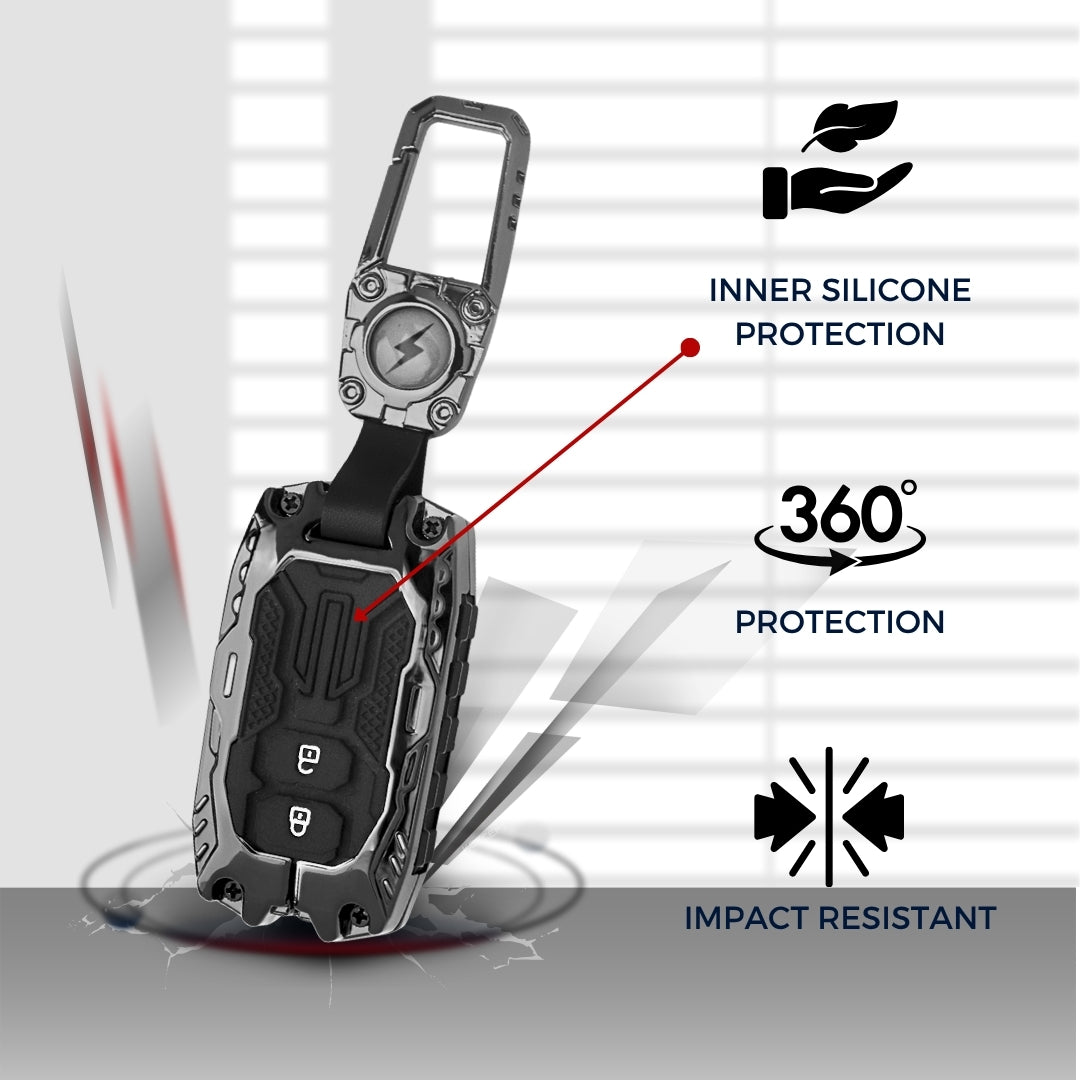 Suzuki Metal Mecha Car Key Cover for with Keychain (Type M3)