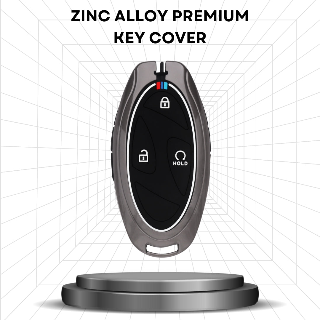 Hyundai Metal Alloy Key Cover with keychain (Type M1)