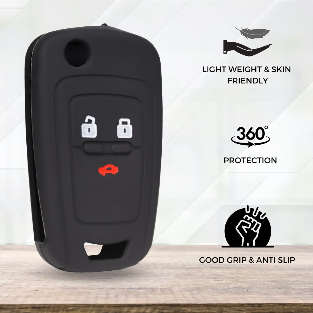Chevrolet Silicone Key Cover with Keychain (Type K2)