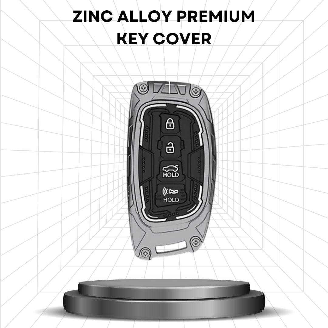 Hyundai Metal Armor Key Cover with Keychain. (Type M4)