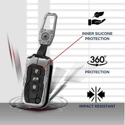 Mahindra Metal Mecha Key Cover with keychain (Type M3)