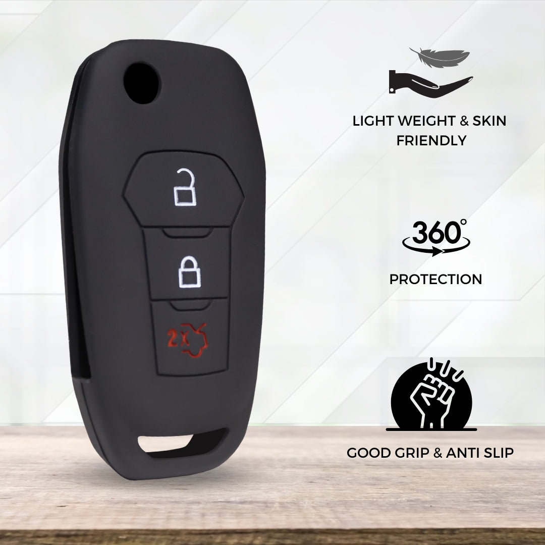 Ford Silicone Key Cover with Keychain (Type K1)