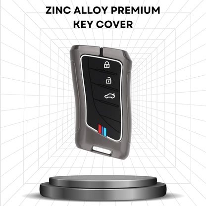 Metal Alloy Key Cover Compatible for Lexus 3 Button Smart Key with Keychain (Type M2)