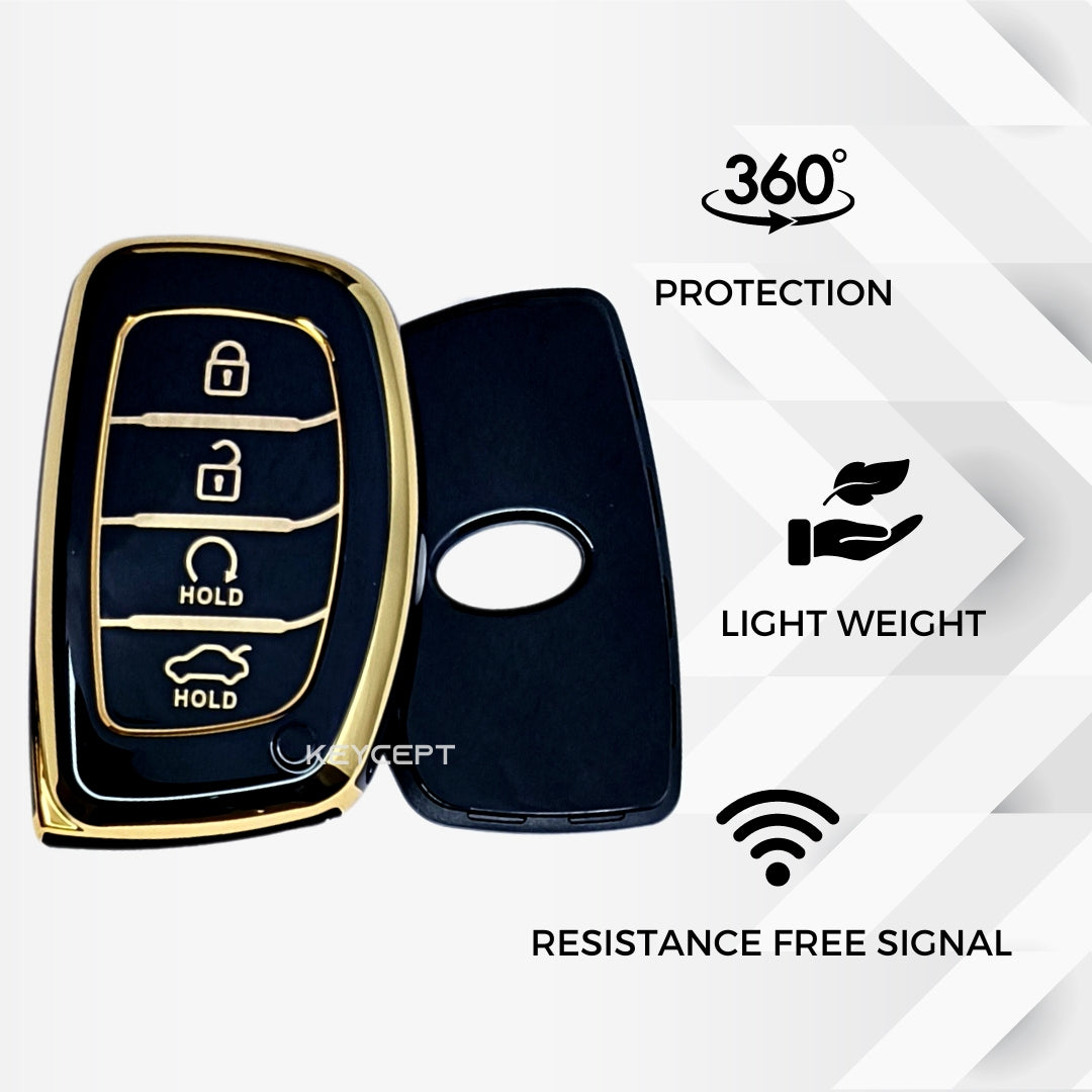 alcazar creta 4b smart tpu black key case accessories keychain