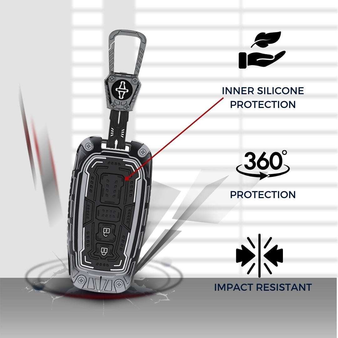 Toyota Metal Armor Key Cover with Keychain (Type M4)