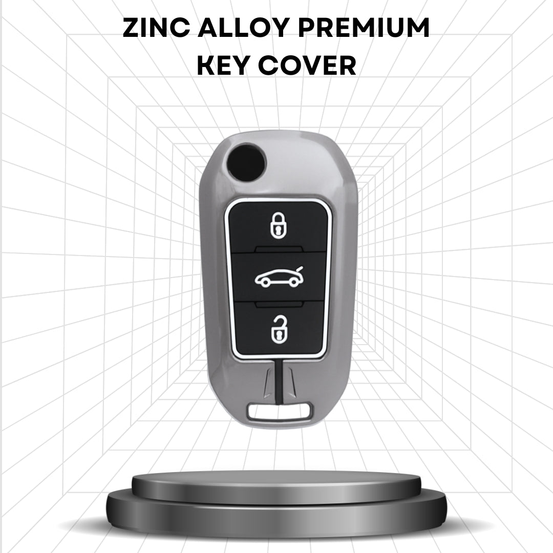 Keycept Metal Silicone car key cover  With Keychain.(Type M2)