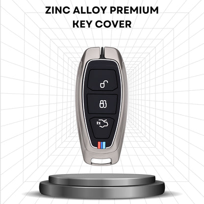 Ford Metal Alloy Key Cover with Keychain (Type M2).