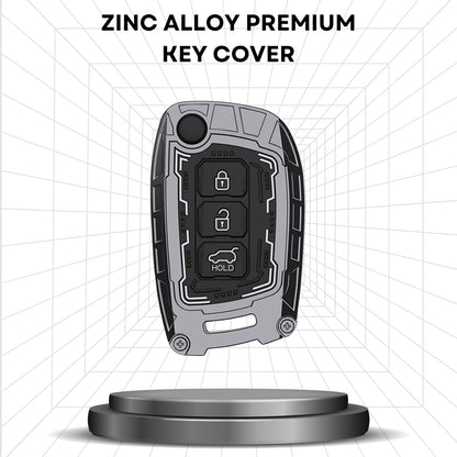 Hyundai Metal Armor Car Key Cover for with Keychain (Type M4)