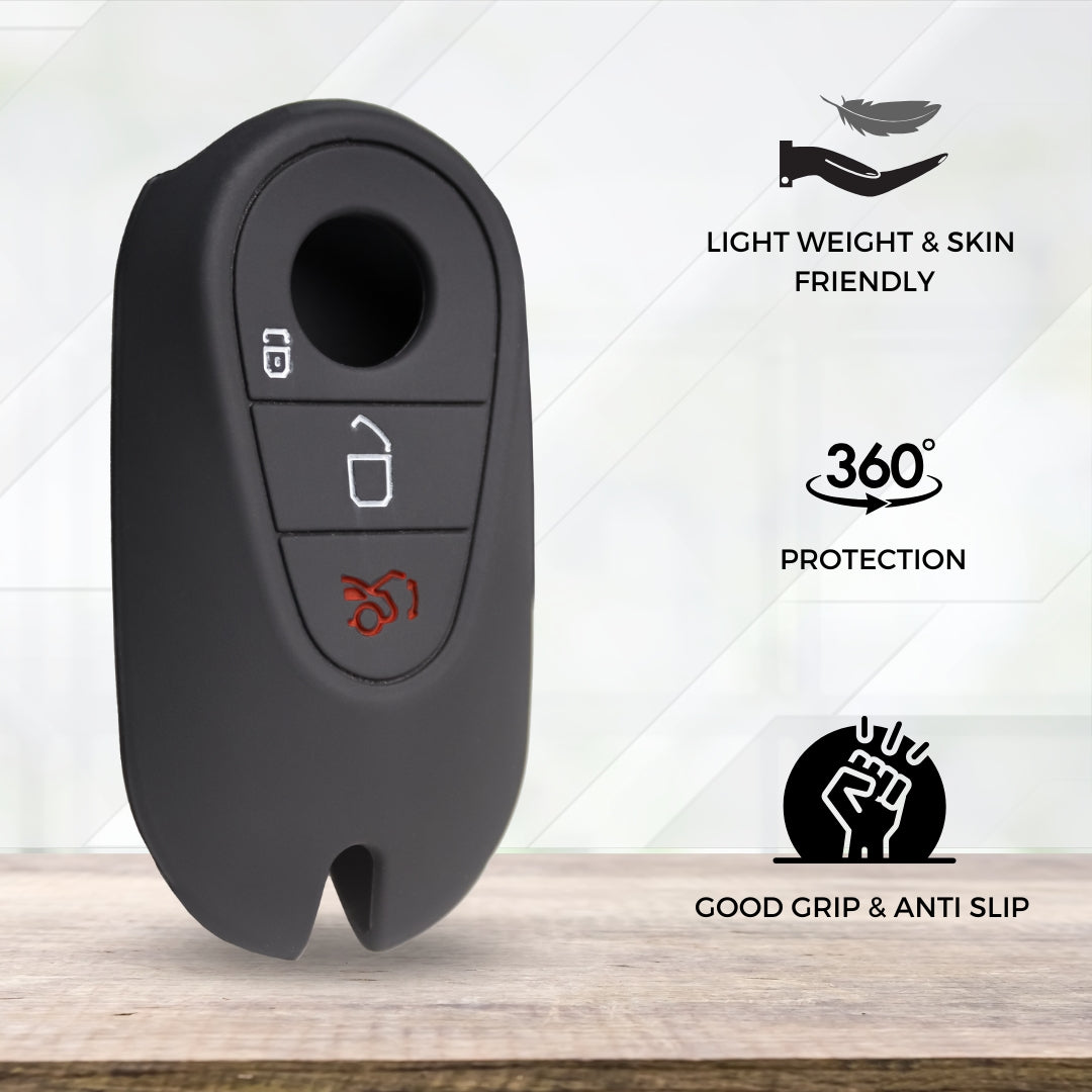 Mercedes Silicone Key Cover with Keychain (Type K2)