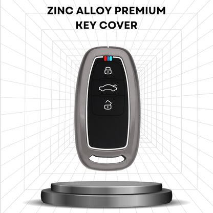 Audi Metal Alloy Key Cover with Keychain (Type M1)