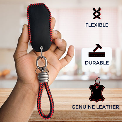 Kia Classic Leather Key Cover with Keychain K3