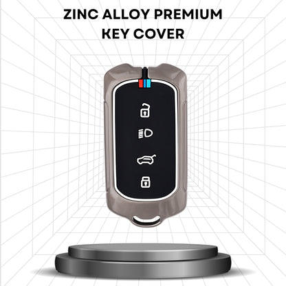 Tata Metal Alloy Key Cover with Keychain.(Type M1)