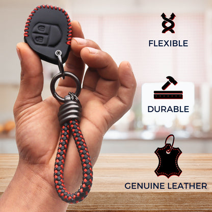 Suzuki Classic Leather Key Cover with Keychain K3