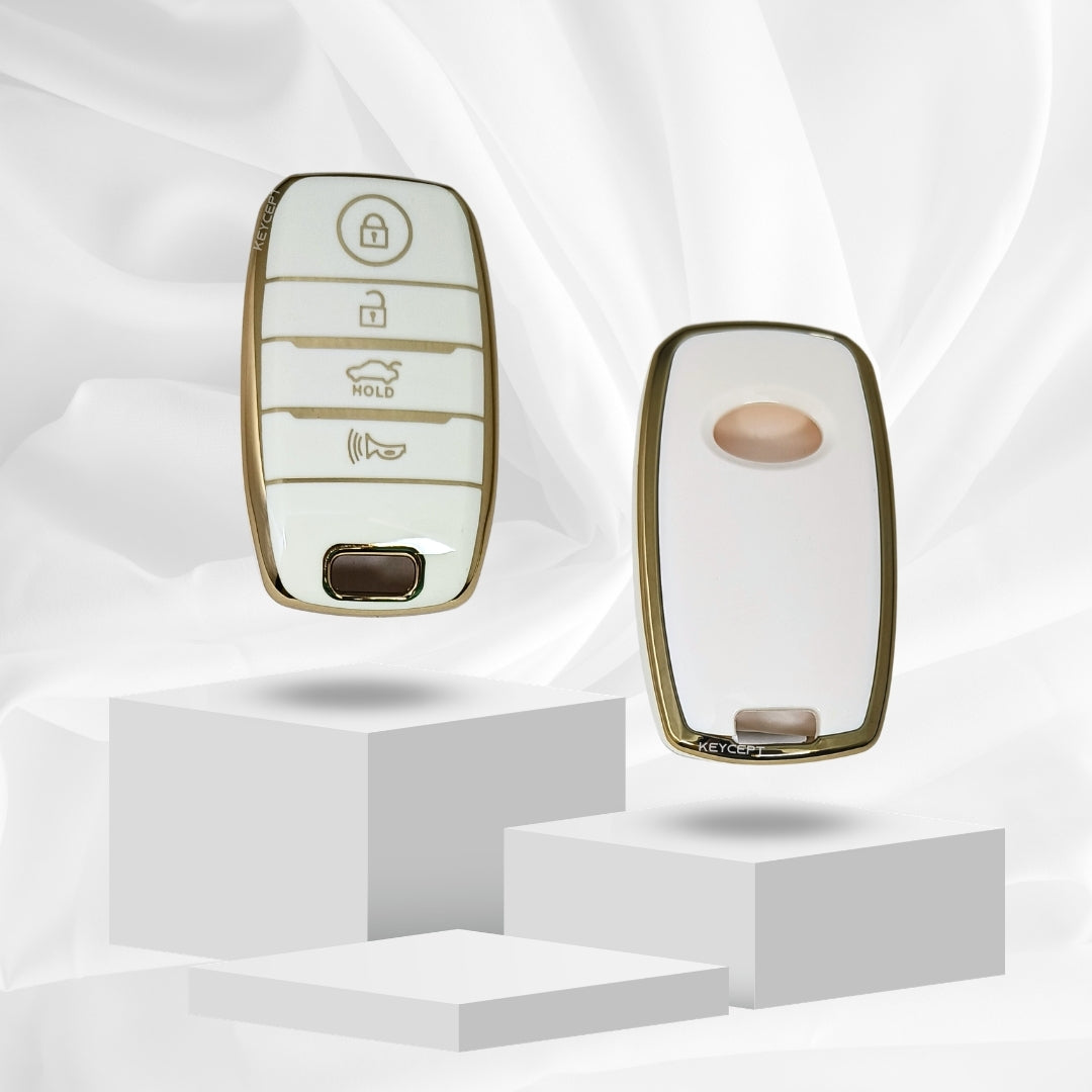 Kia Gold Line TPU Key Cover with Keychain (Type 2)