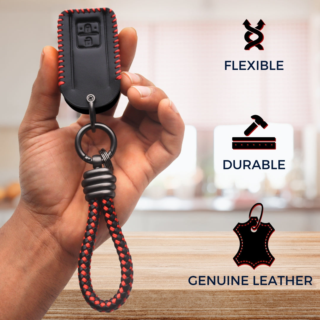 Suzuki Classic Leather Key Cover with Keychain K3