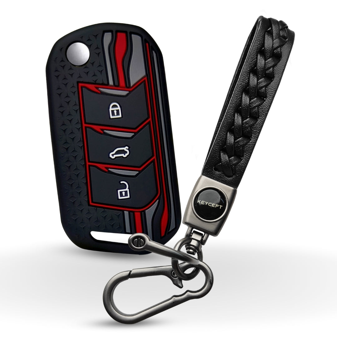 Mahindra TriStar Silicone Key Cover With Keychain
