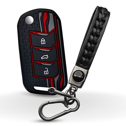 Mahindra TriStar Silicone Key Cover With Keychain