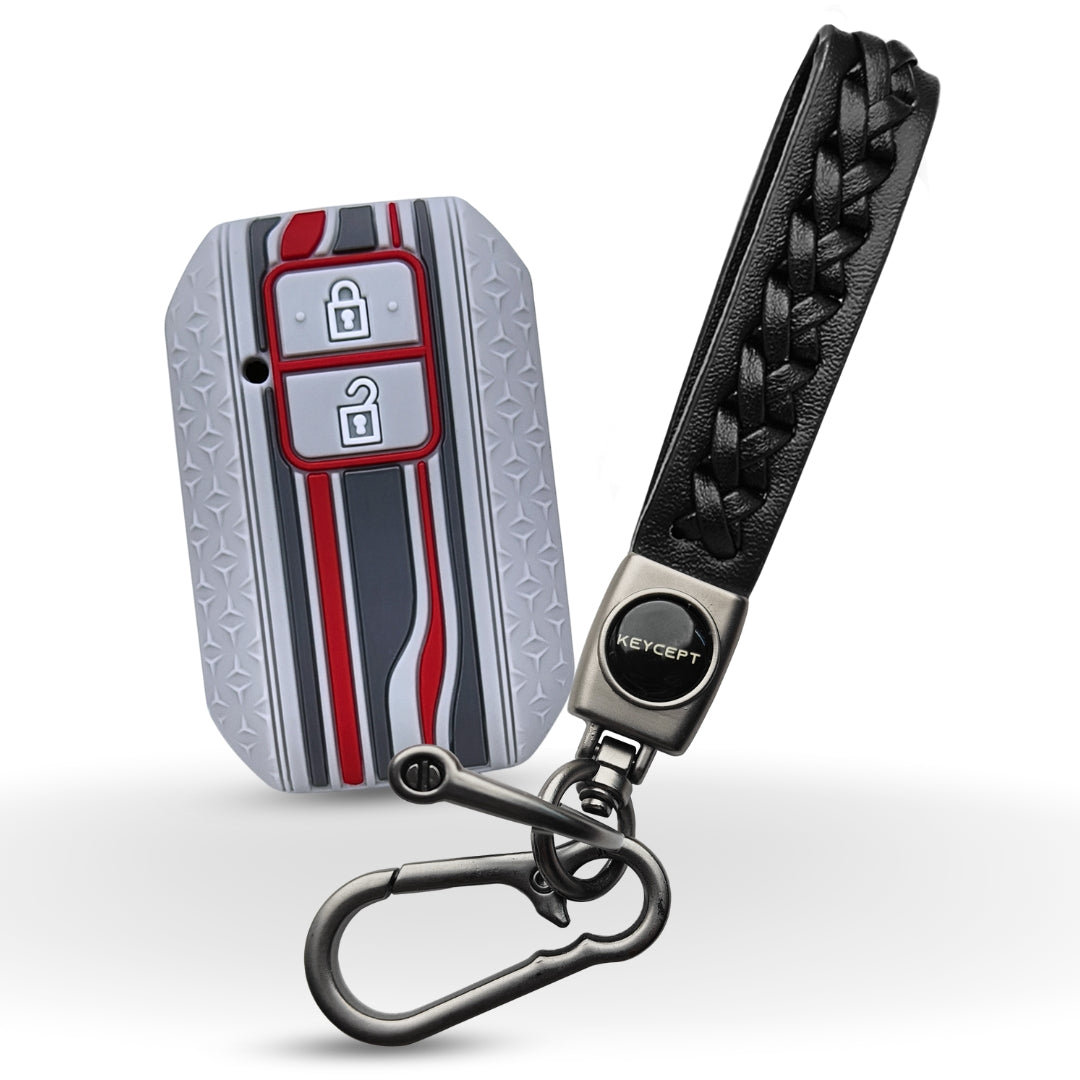Suzuki Tristar Silicone Key Cover with Keychain
