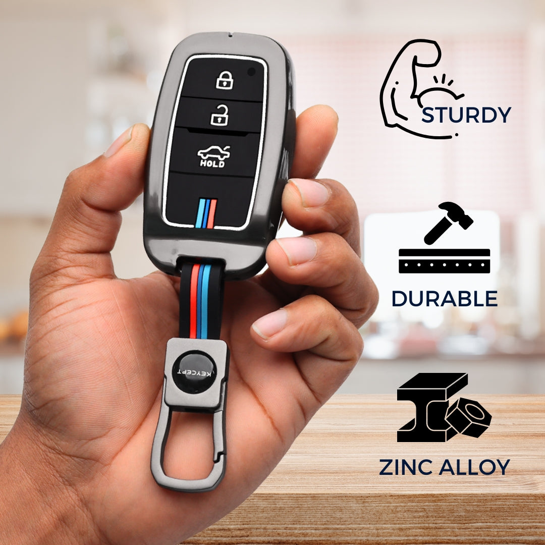 Kia Metal Alloy Key Cover with Keychain (Type M1)