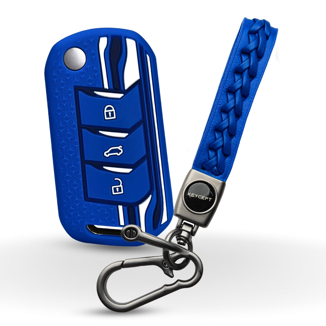 Mahindra TriStar Silicone Key Cover With Keychain