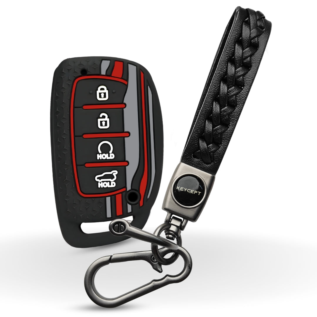 Hyundai TriStar Silicone Key Cover with Keychain