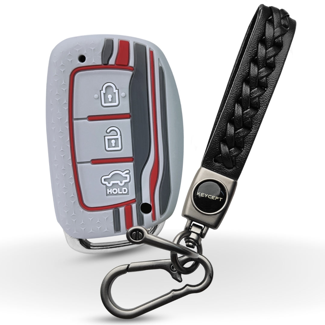 Hyundai TriStar Silicone Key Cover with Keychain
