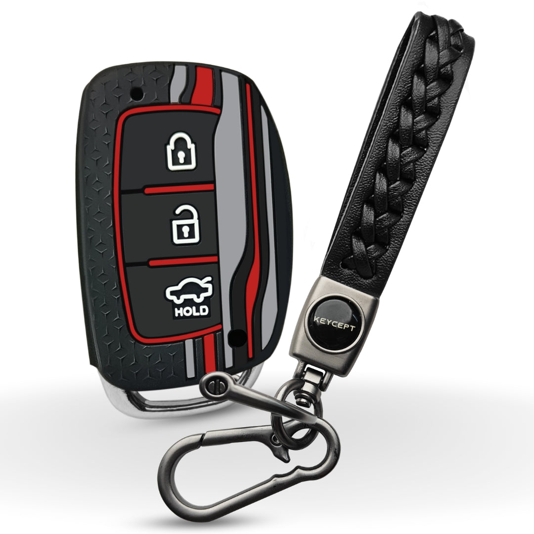 Hyundai TriStar Silicone Key Cover with Keychain