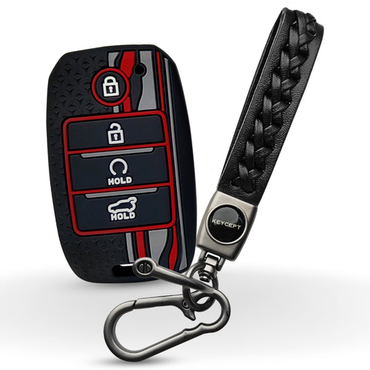 Kia TriStar Silicone Key Cover with Keychain