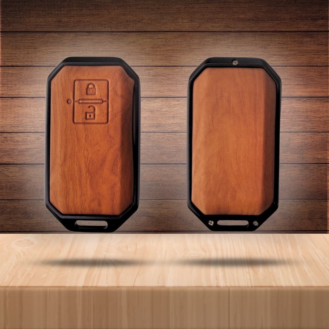 Suzuki Noir Wood Car Key Cover with Keychain (Type M8)