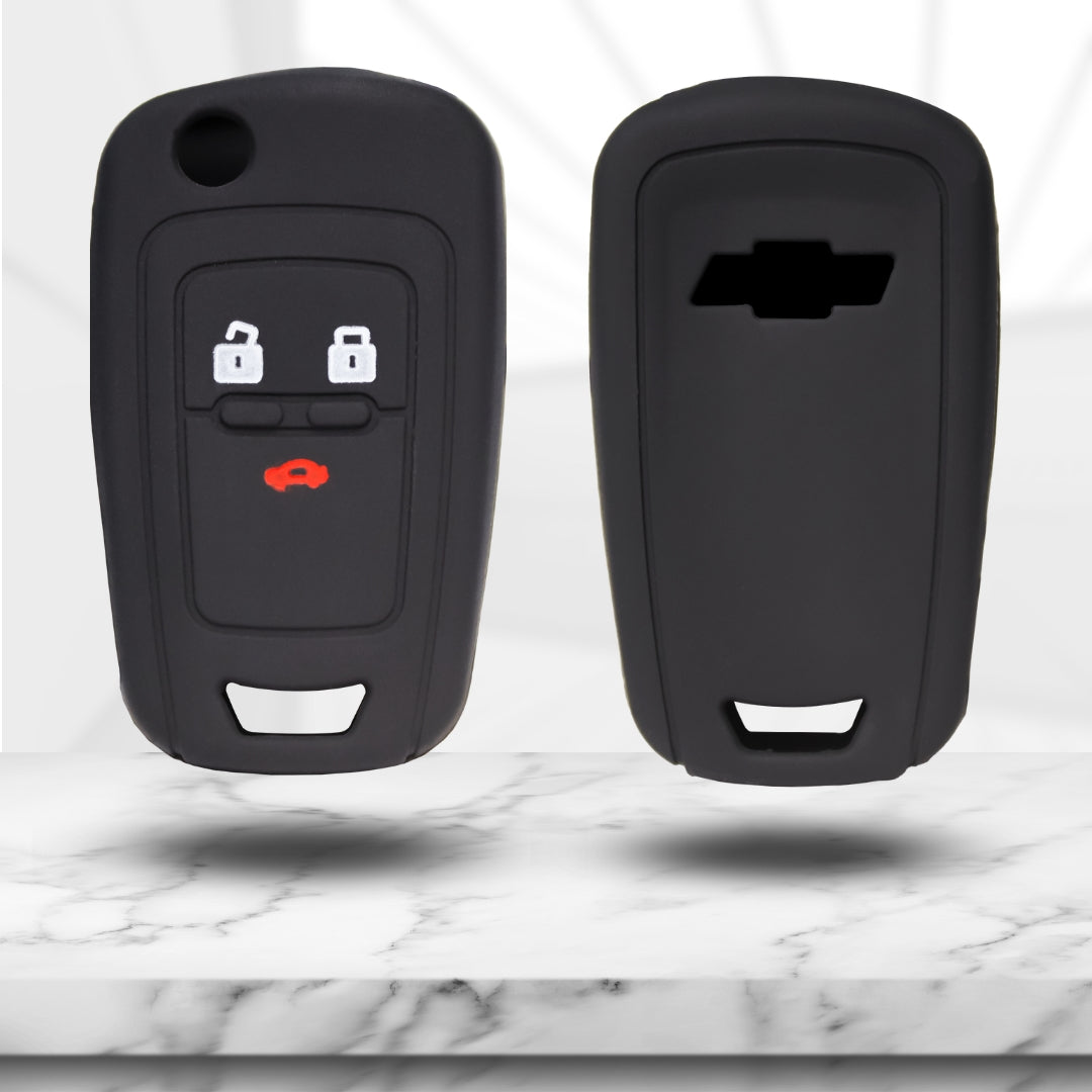 Chevrolet Silicone Key Cover with Keychain (Type K1)
