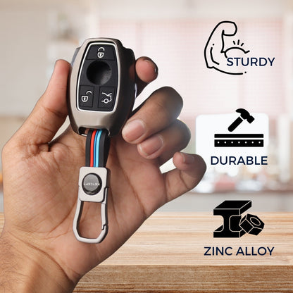 Mercedes Benz Metal Alloy Key Cover with Keychain (Type M1)