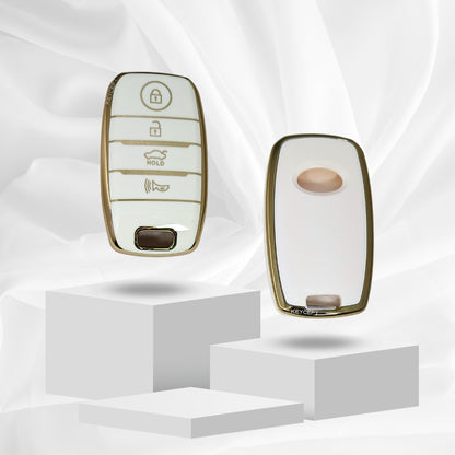 Kia Gold Line TPU Key Cover with Keychain