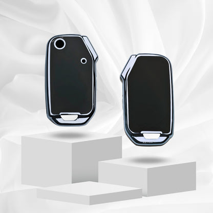 Kia Silver Line TPU Key Cover with Keychain