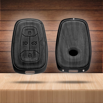 Tata Noir Wood Car Key Cover with Keychain (Type M8)