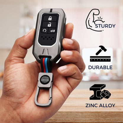 Honda Metal Alloy Key Cover with Keychain (Type M1)