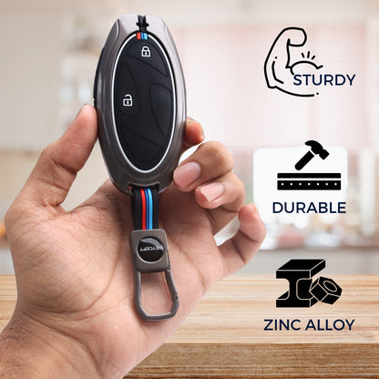 Hyundai Metal Alloy Key Cover with keychain (Type M1)