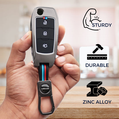 Ford Metal Alloy Key Cover with Keychain (Type M1)