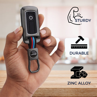 Keycept Metal Alloy Car Key Cover for Yamaha Aerox key with keychain (Type M1)