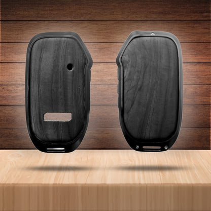 Kia Noir Wood Car Key Cover with Keychain (Type M8)