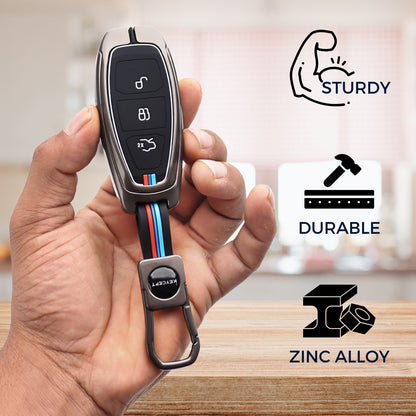 Ford Metal Alloy Key Cover with Keychain (Type M1).