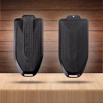 Mahindra Noir Wood Car Key Cover with Keychain (Type M8)