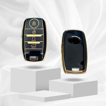 kia seltos hold down 4b tpu black gold key cover keychain
