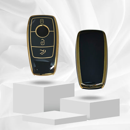 mercedes benz eseries tpu black gold keycover keychain