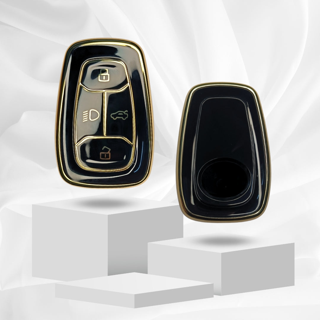tata nexon harrier safari punch altroz tpu black gold key cover case accessories