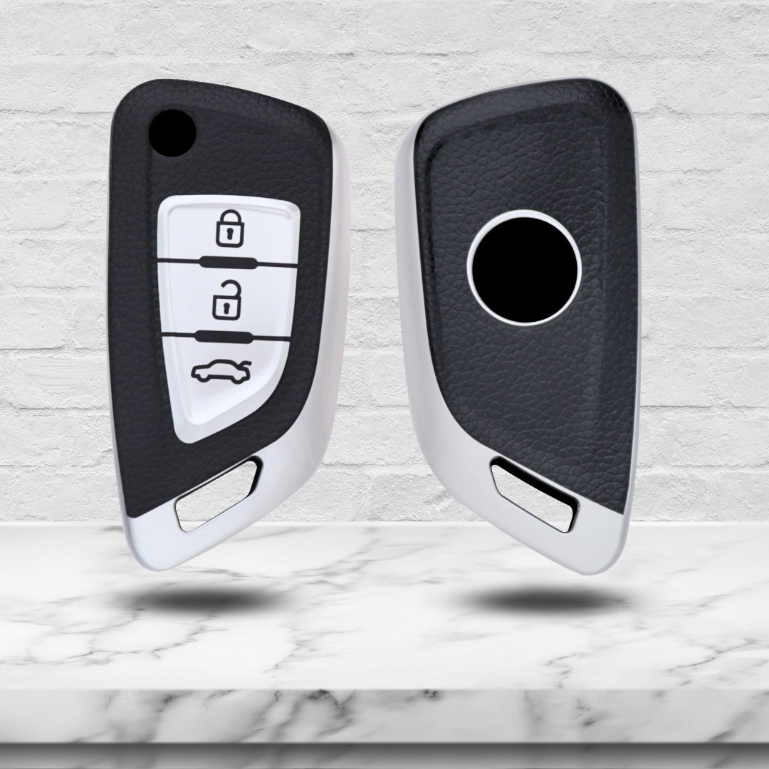 Universal TPU Leather Key Cover With Keychain. (Type K1)