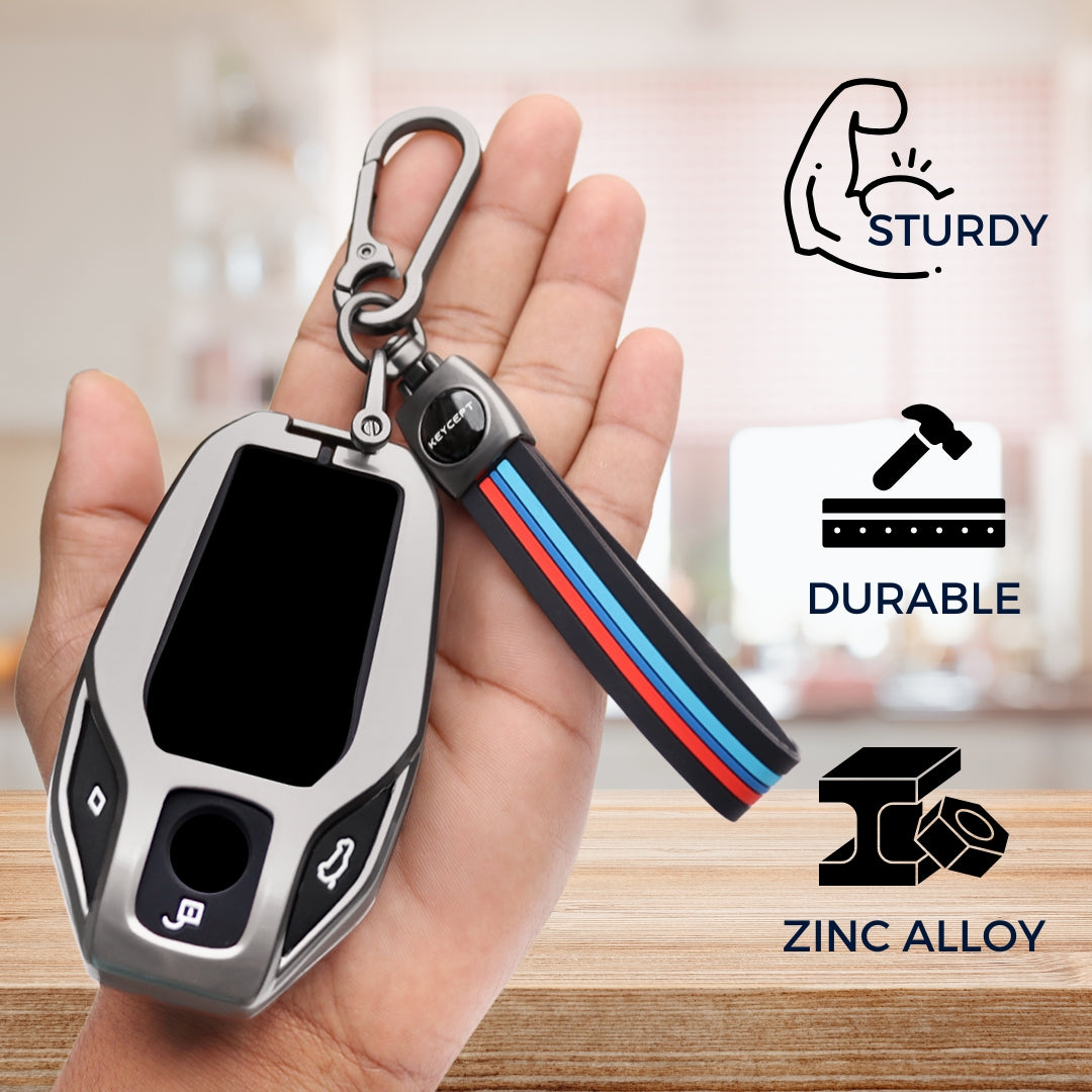 BMW Metal Alloy Key Cover with Keychain (Type M2).