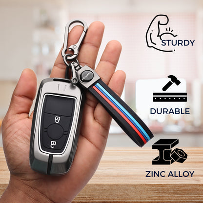 Ford Metal Alloy Key Cover With Keychain. (Type M2)
