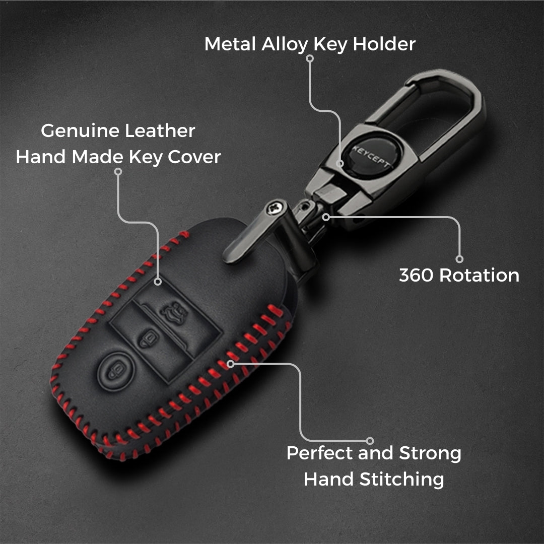 Classic Leather Key Cover with keychain (Type 2)