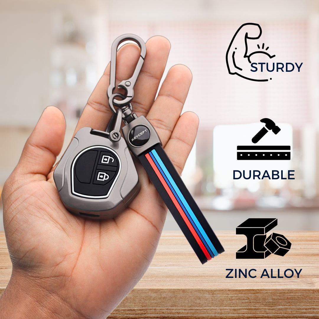 Suzuki Metal Key Cover with Keychain (Type M2)